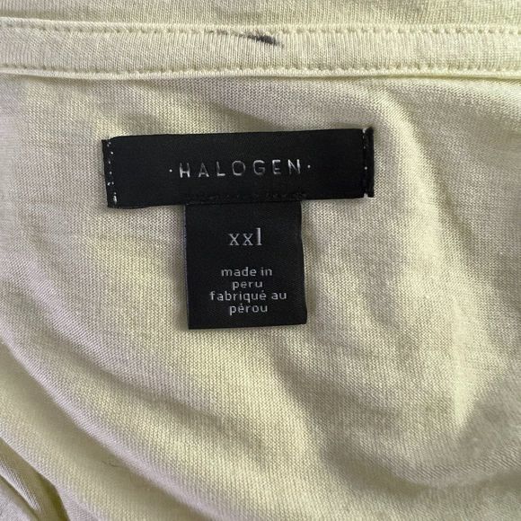 NWOT HALOGEN Yellow Crew Neck Tee‎ (XXL) - Picture 5 of 7